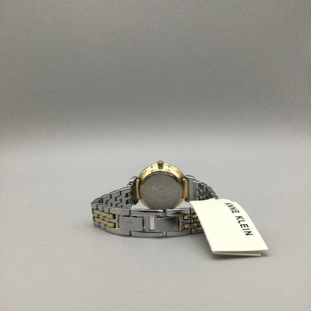 Anne Klein Womens Watch 30mm Two Tone Roman Dial Stainless Bracelet Box Papers